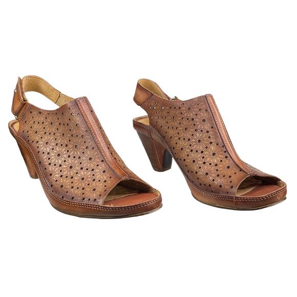 Pikolinos Women's Java Brown Leather Slingback Sandal Size 40 US 9.5/10 - Picture 5 of 13